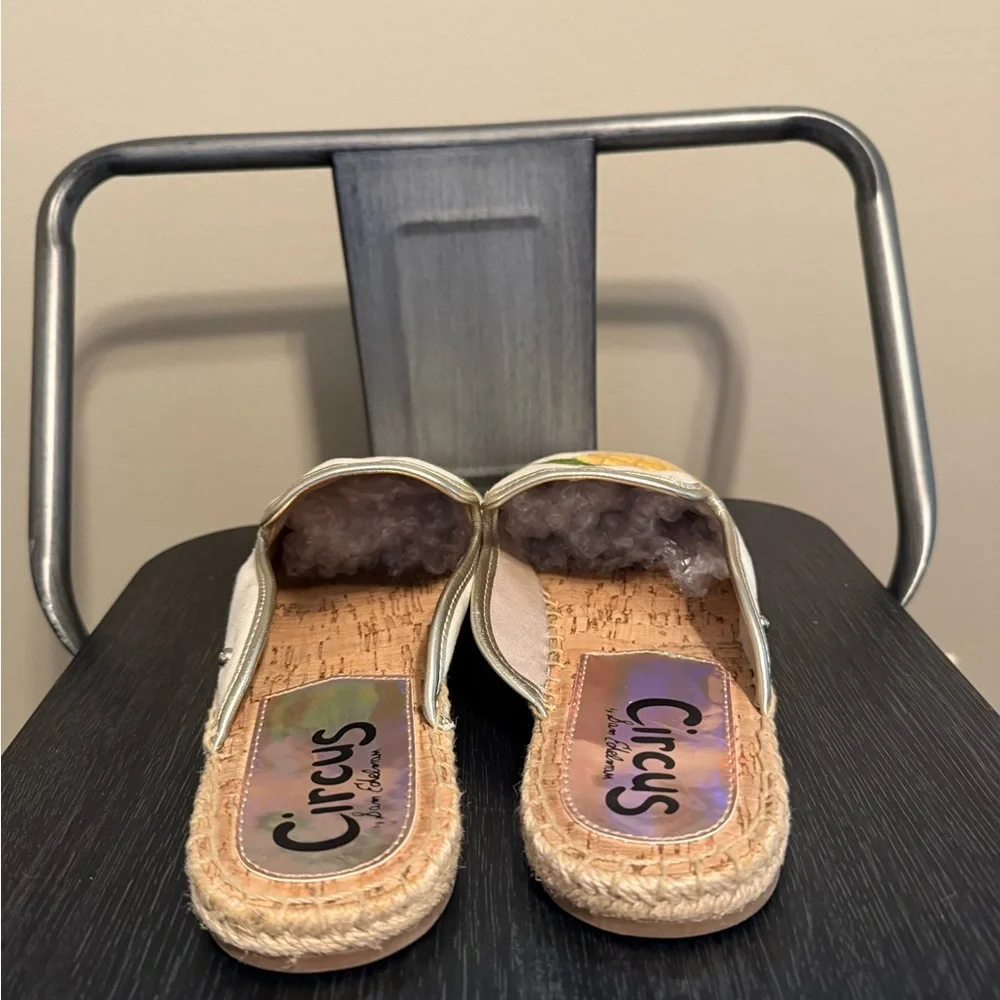 Circus by Sam Edelman,  Leanne Pineapple Espadrille Slides, Sz. 9